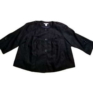 Nygard Jacket Blazer New Black Buttons Sz 18